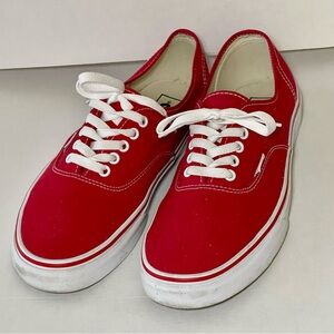 Vans Red & White Heritage Sneaker Men’s size 10.5/Women’s size 12
